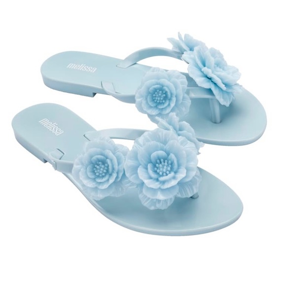 Melissa Harmonic Springtime Flip Flop Blue - Picture 1 of 6